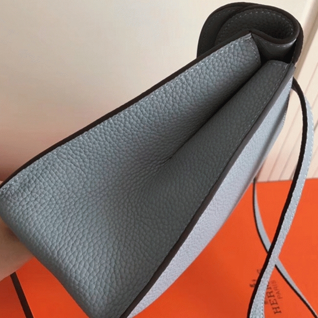 Blue Lin Copy Hermes Halzan Stylish Crossbody Bag angle 4