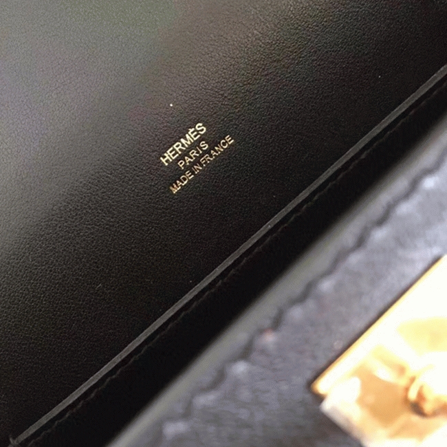 Black Swift Top Replica Luxury Hermes Kelly Pochette Minimalist Clutch angle 5