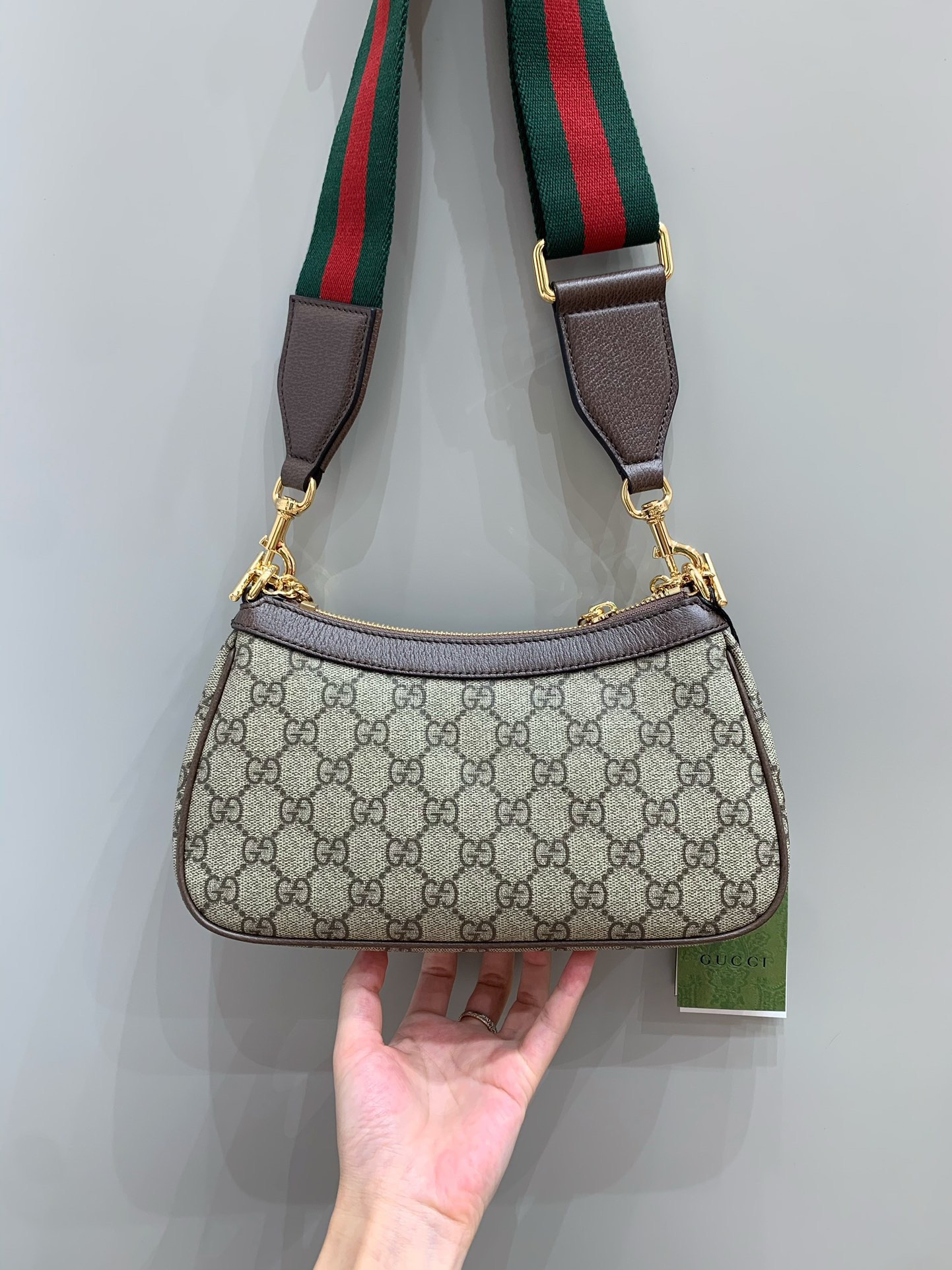 GG Ophidia handle bag angle 3