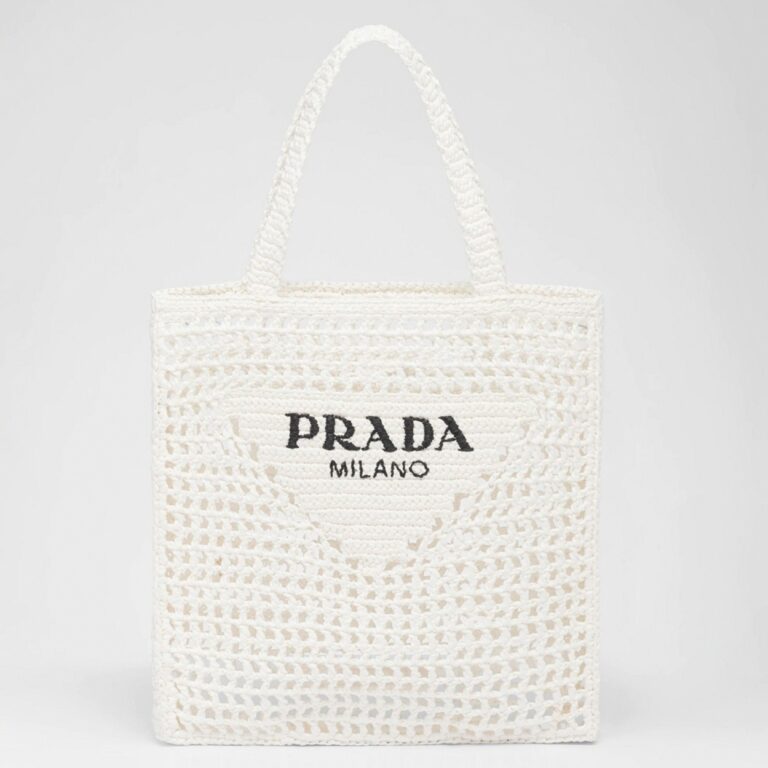 Prada Small Tote Bag Best Replica in White Woven Raffia