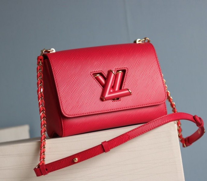 Louis Vuitton Epi Leather Twist MM Bag In Red