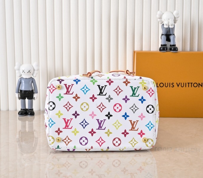 LV X TM Multicolored NeoNoe MM In White angle 4