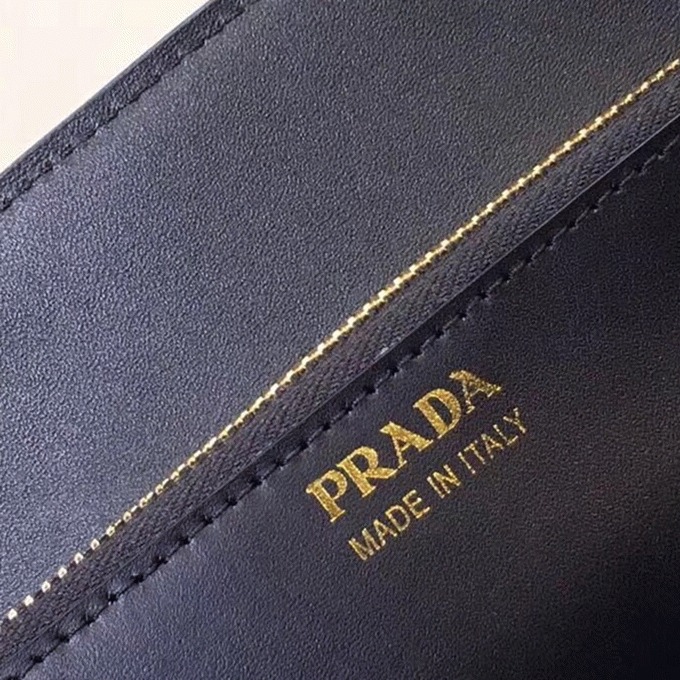 Prada Monochrome Medium Bag Knockoff in Black angle 3