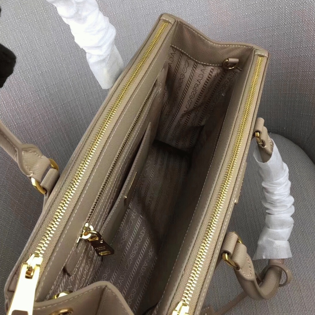 Prada Galleria Large Bag Fake in Grey angle 3
