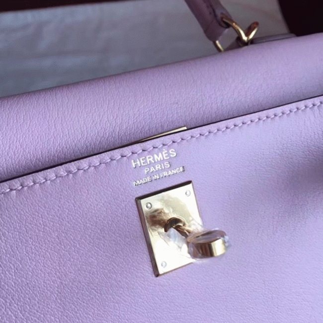 Rose Dragee Swift Replica High Quality Hermes Kelly Retourne 28cm Bag angle 2