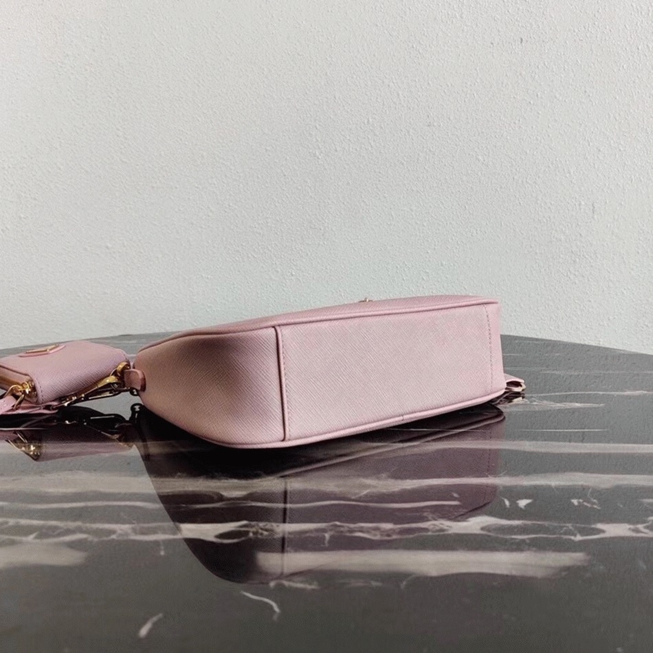 Prada Re-Edition 2005 Shoulder Bag Replica in Pink angle 5