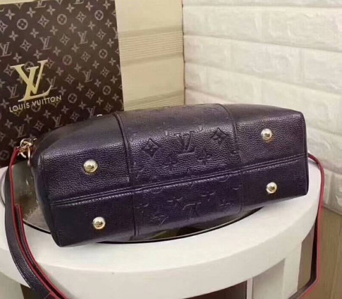 Louis Vuitton Monogram Empreinte Melie Hobo In Navy Blue angle 5