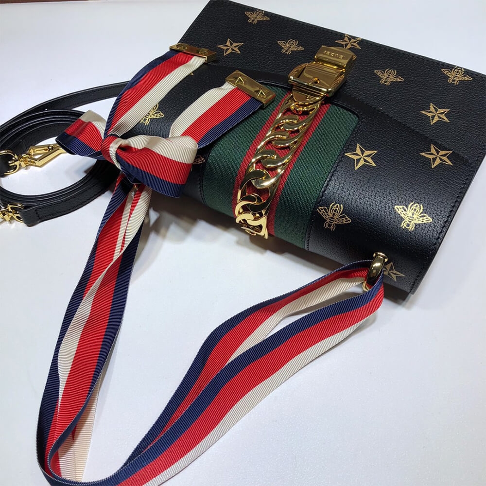 GG Sylvie Bee Star small shoulder bag angle 2