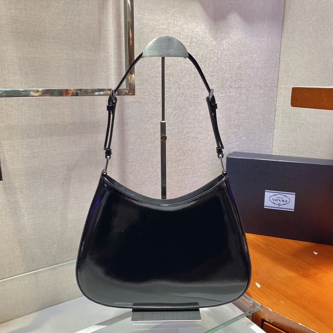 Black Prada Cleo Large Bag Fake angle 4