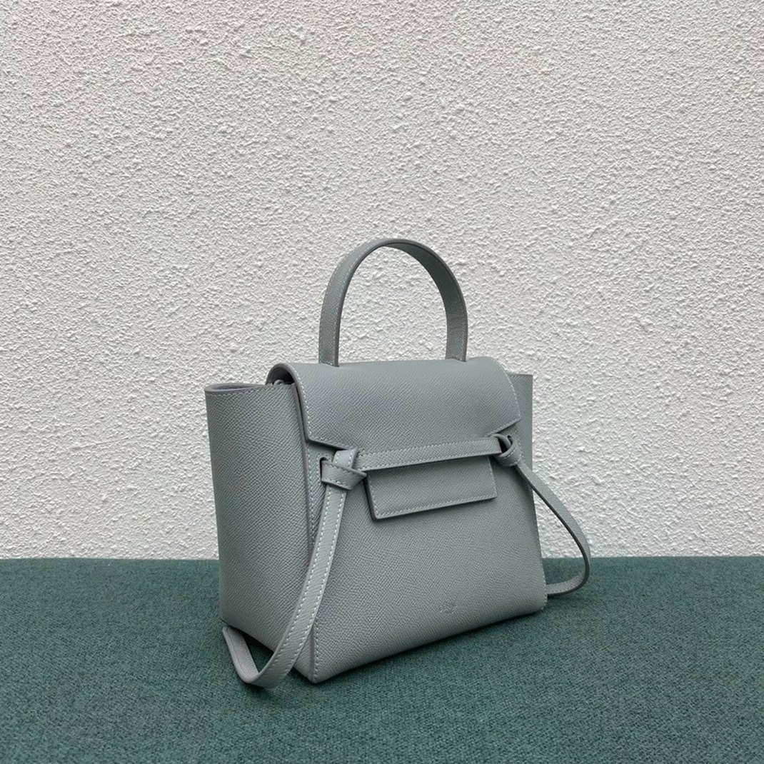 Celine Belt Nano Bag Replica in Mineral angle 5
