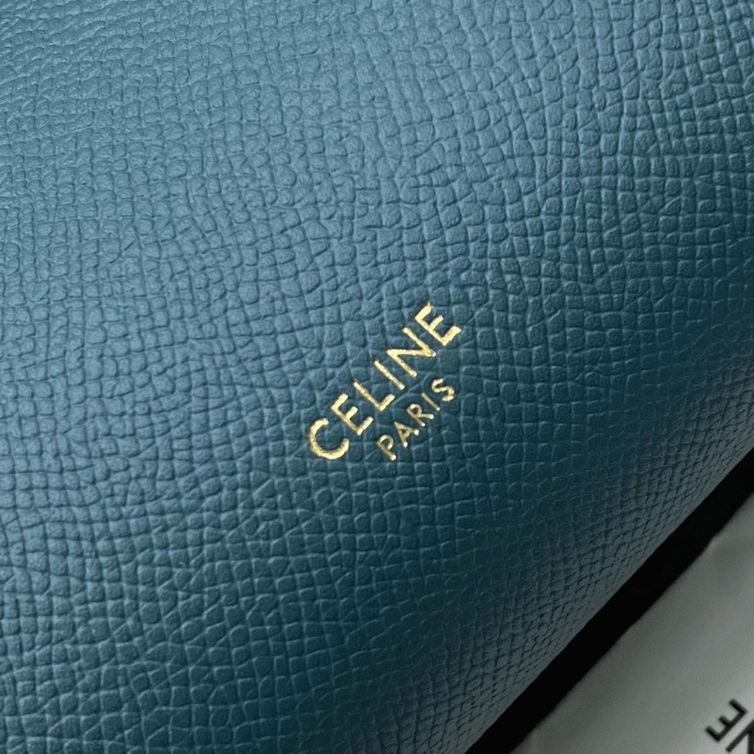 Celine Belt Nano Bag Imitation in Prussian Blue angle 3