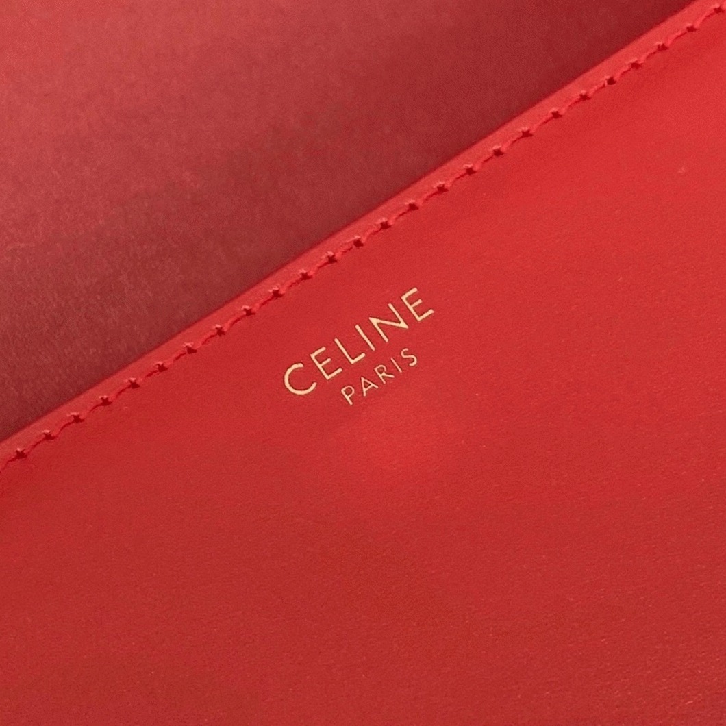 Top Quality Fake Celine Triomphe Medium Bag In Red angle 4