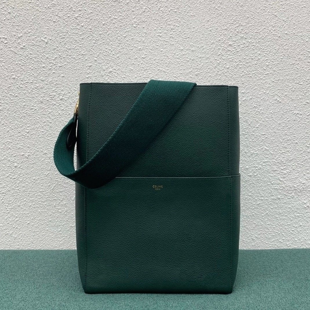 Top Quality Knockoff Celine Sangle Bucket Bag In Amazone Grained Calfskin angle 5