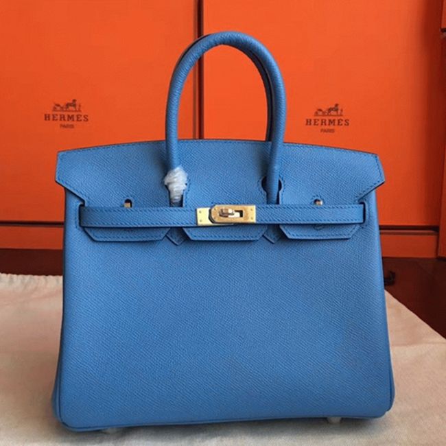 High-End Faux Blue Paradiso Hermes Birkin 25cm Purse