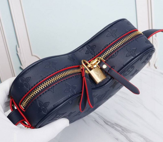 Louis Vuitton Monogram Empreinte Game On Coeur Bag In Navy Blue angle 4