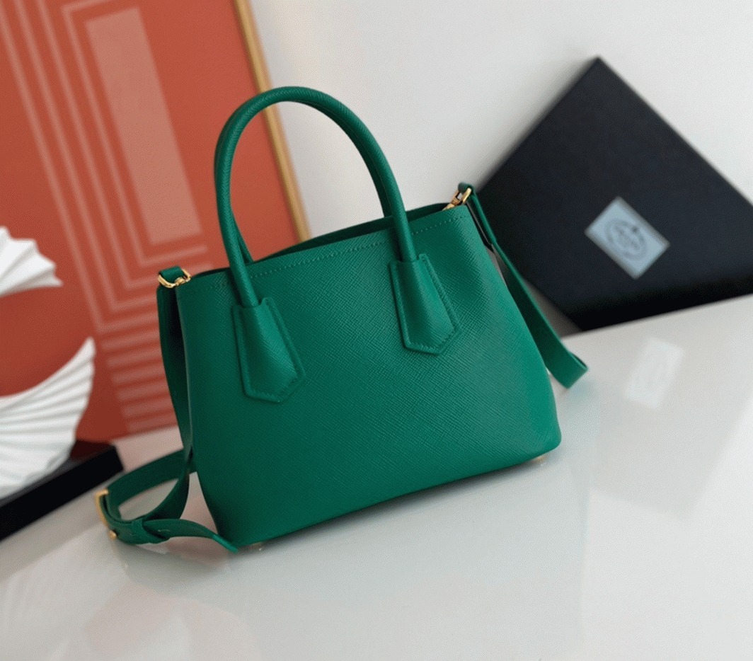 Green Prada Double Mini Bag Best Replica angle 3