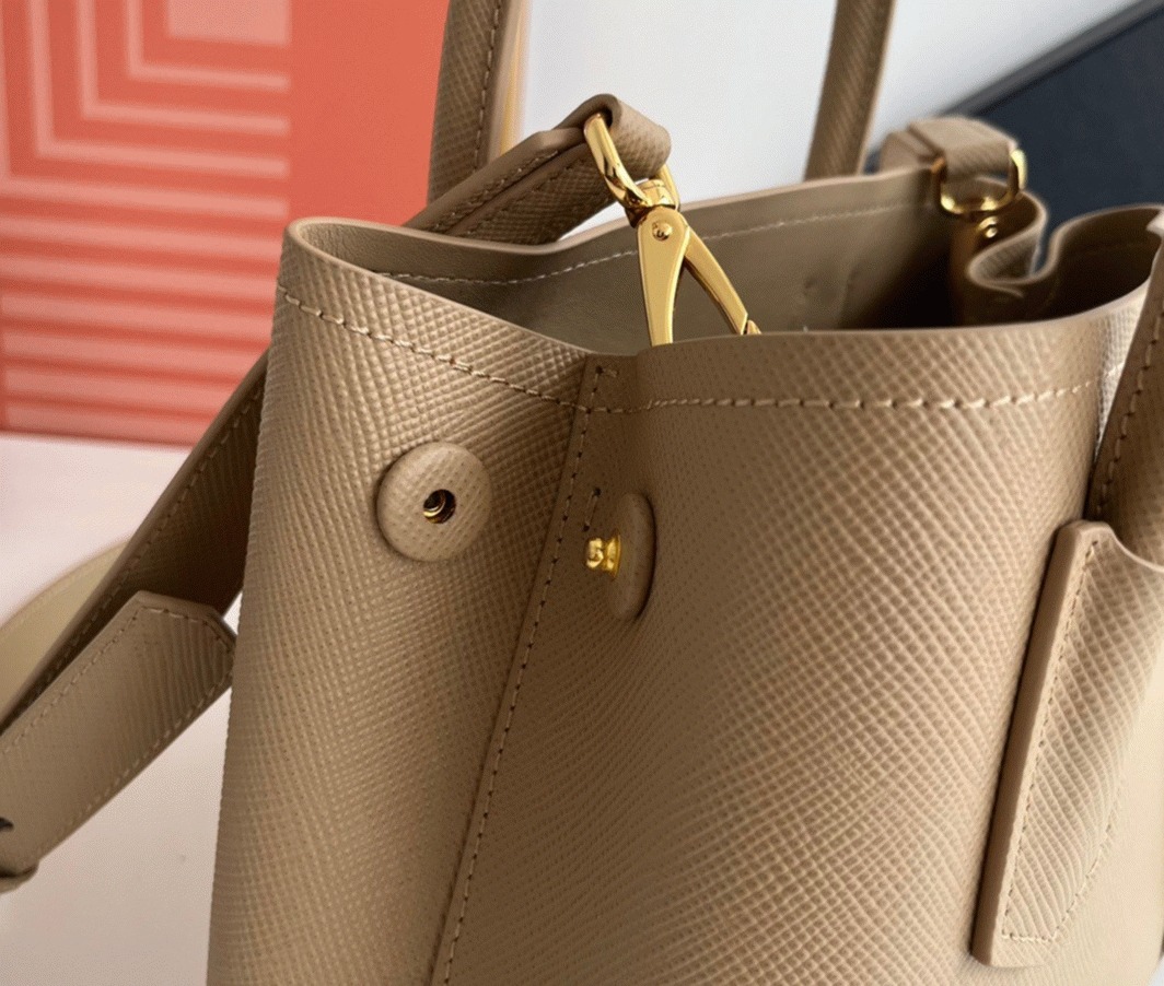 Beige Prada Double Mini Bag Fake angle 2
