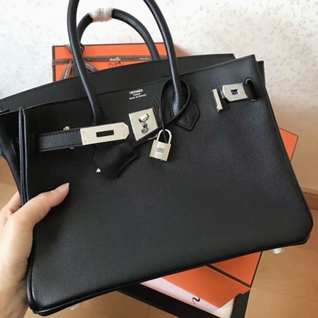 AAA Replica Black Hermes Birkin 30cm Bag angle 2