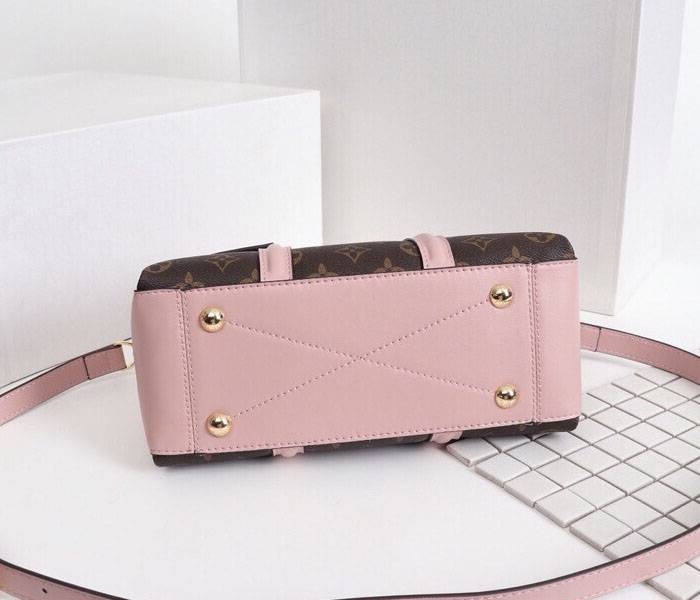 Louis Vuitton Monogram Canvas Soufflot BB Bag In Peach angle 4