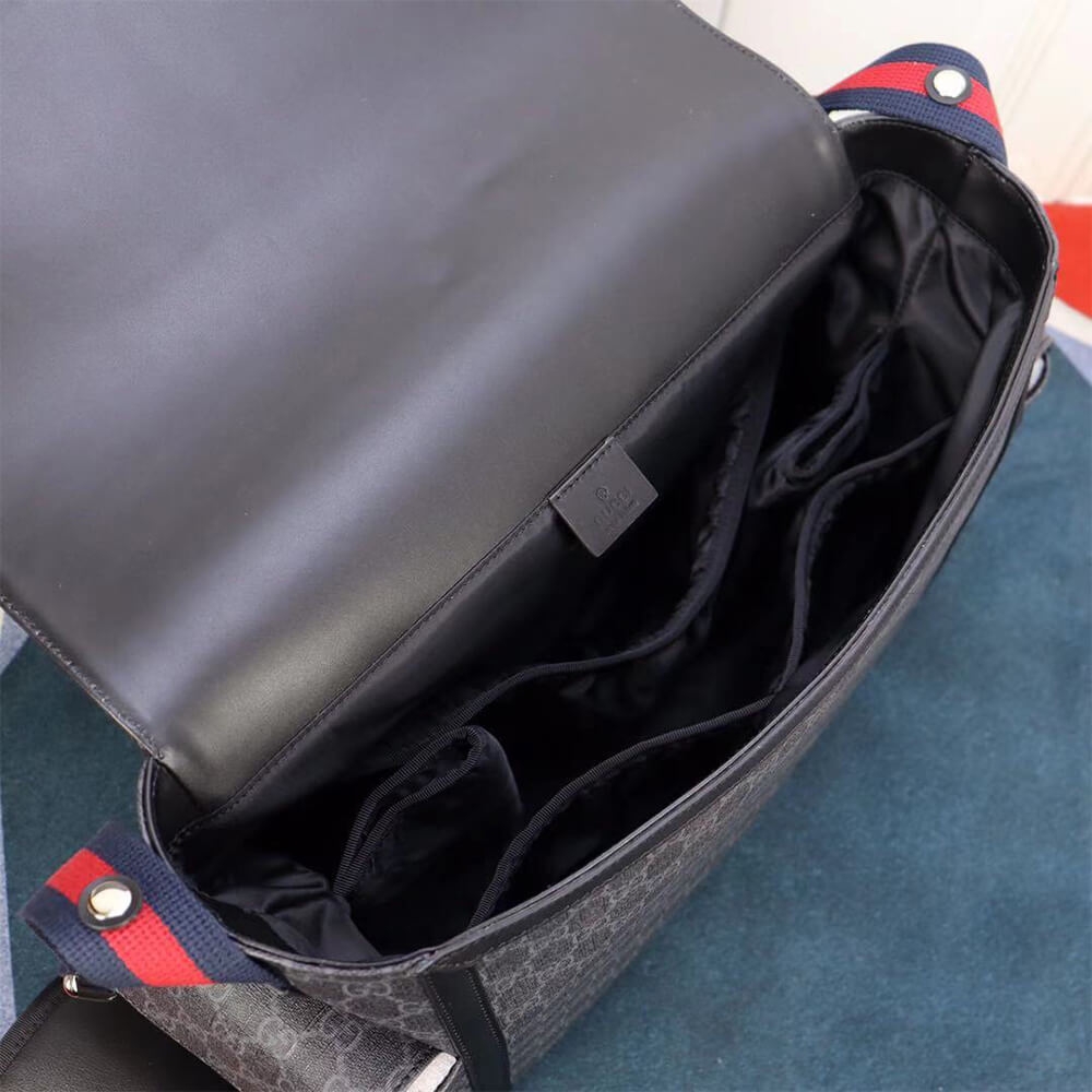 GG Supreme diaper bag angle 2