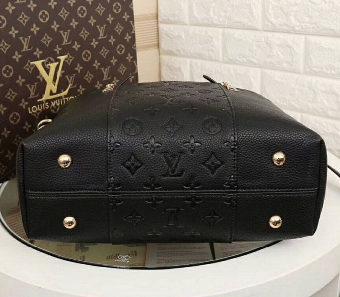 LV Monogram Empreinte Melie Hobo In Black angle 5