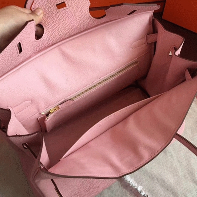 Pink Knockoff Hermes Birkin 40cm Bold Handbag angle 3