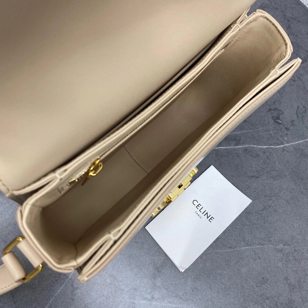 Top Quality Imitation Celine Triomphe Teen Bag In Nude angle 4