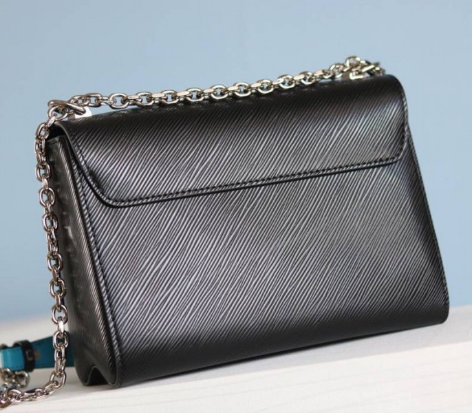 Louis Vuitton Epi Leather Twist MM Limited Edition Bag In Black angle 5