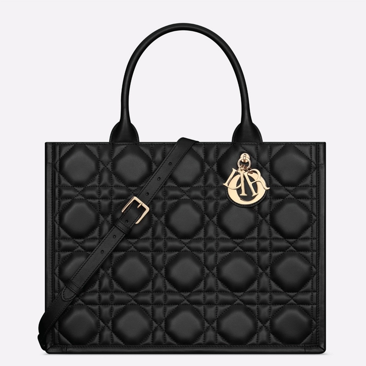 Dior Medium Book Tote Bag Fake with Strap in Black