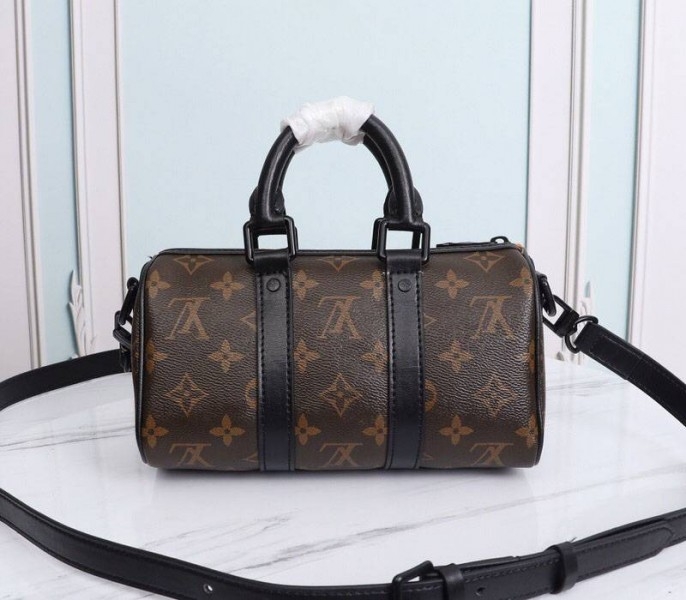 Louis Vuitton Monogram Canvas Mens Zoooom With Friends Nano Keepall Travel Bag angle 3