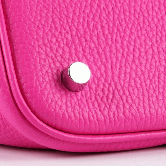 Rose red fake Hermes Picotin Lock handbag angle 2