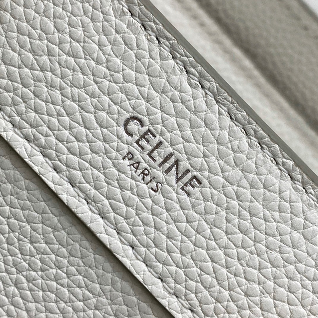 Celine Nano Luggage Tote Bag Replica in White angle 2