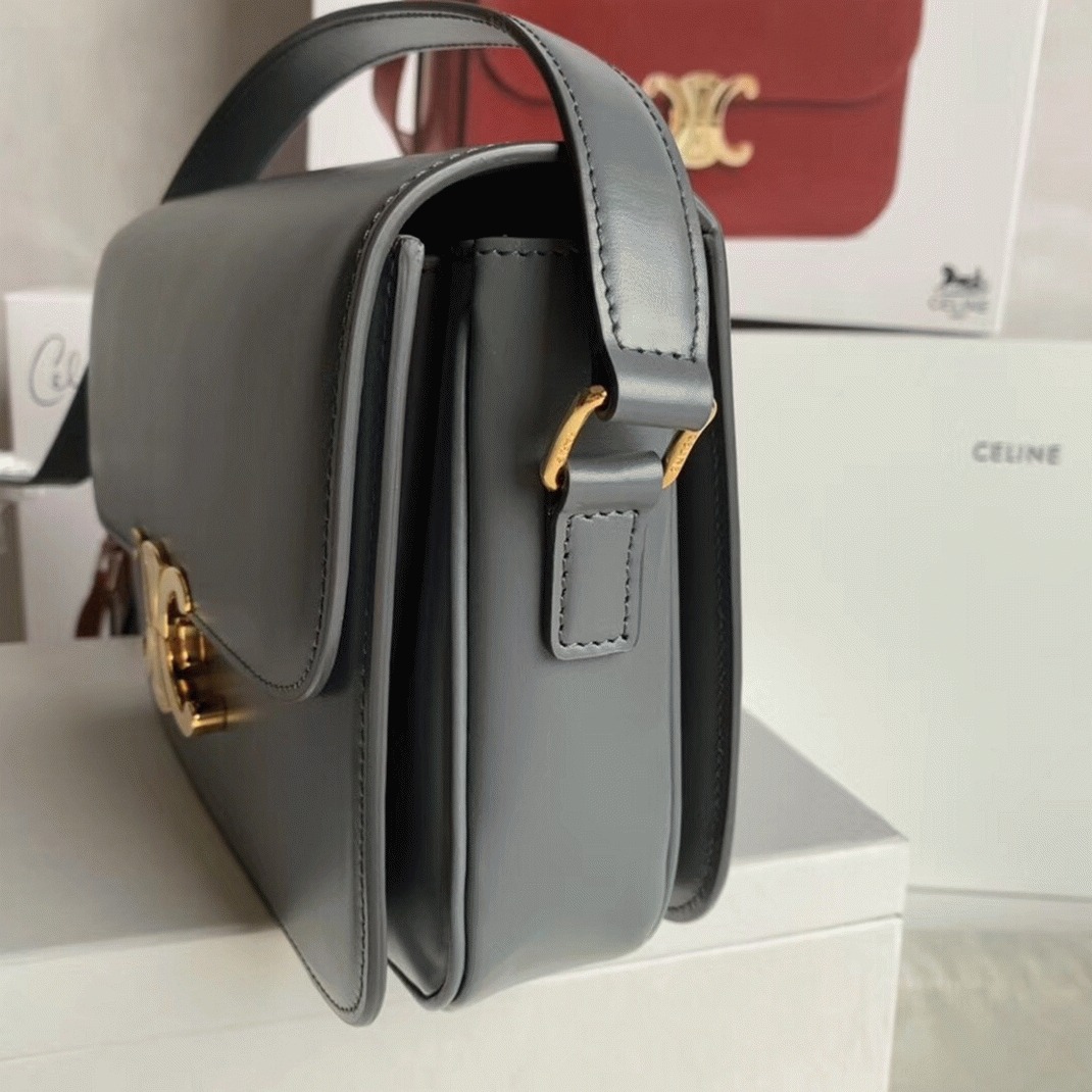 Top Quality Knockoff Celine Triomphe Medium Bag In Grey angle 5