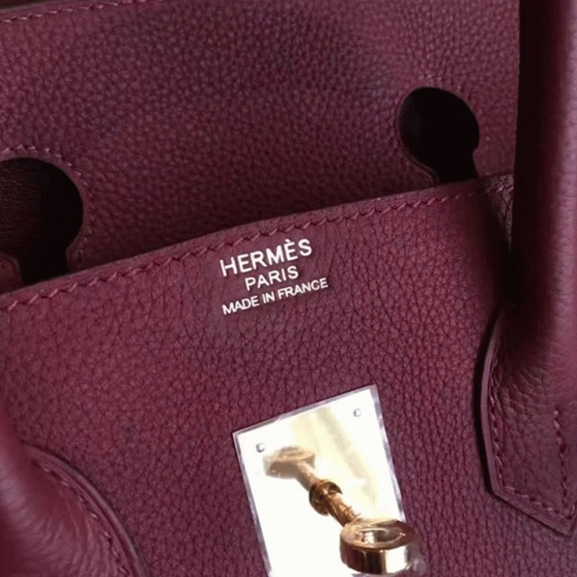 Bordeaux Color Top Designer-Inspired Hermes Birkin 35CM Fake angle 2