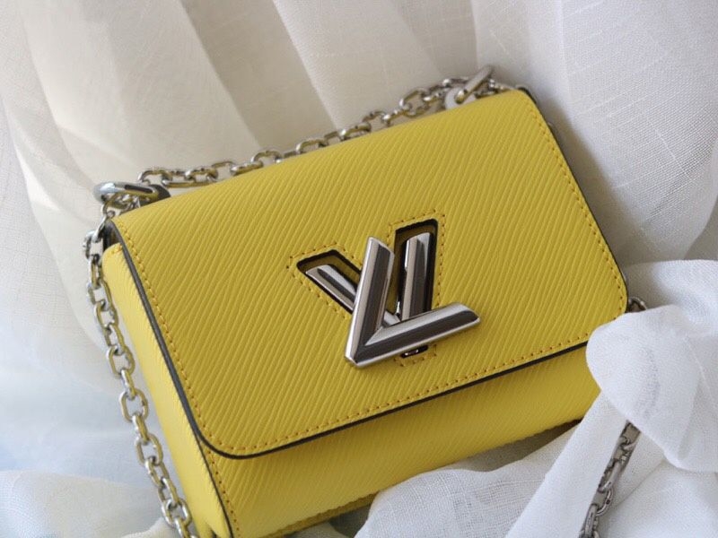 Louis Vuitton Epi Leather Twist Mini Bag In Yellow angle 2