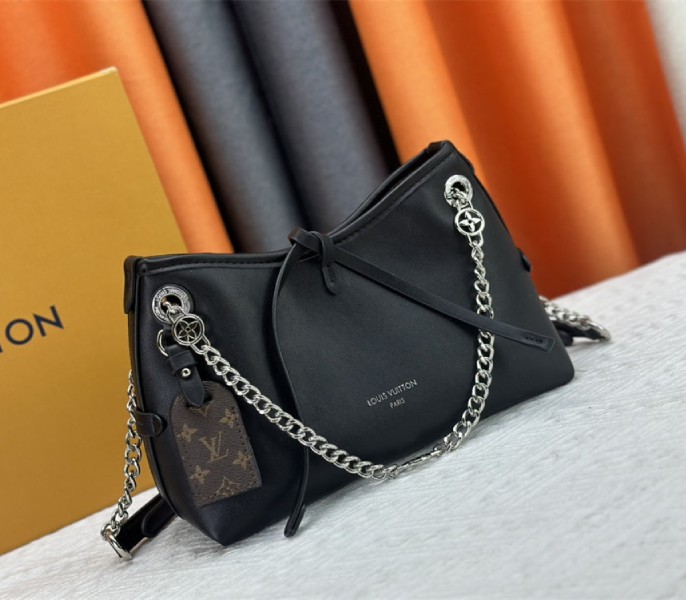 Louis Vuitton X TM CarryAll Vibe BB In Black angle 2