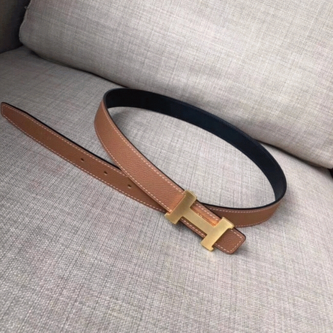 Brown epsom 1:1 replica Hermes Mini Constance belt buckle angle 5