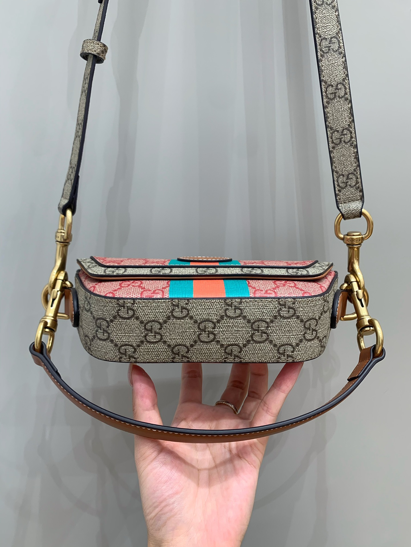 Mini Canvas GG Supreme Top-Handle Bag angle 2