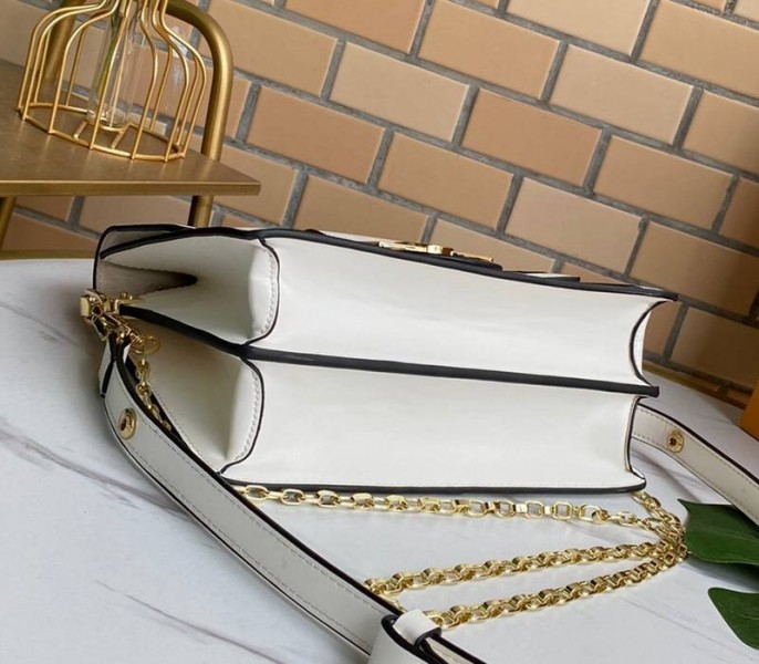 Louis Vuitton Dauphine Lugano MM Off Bag In Off-White angle 5
