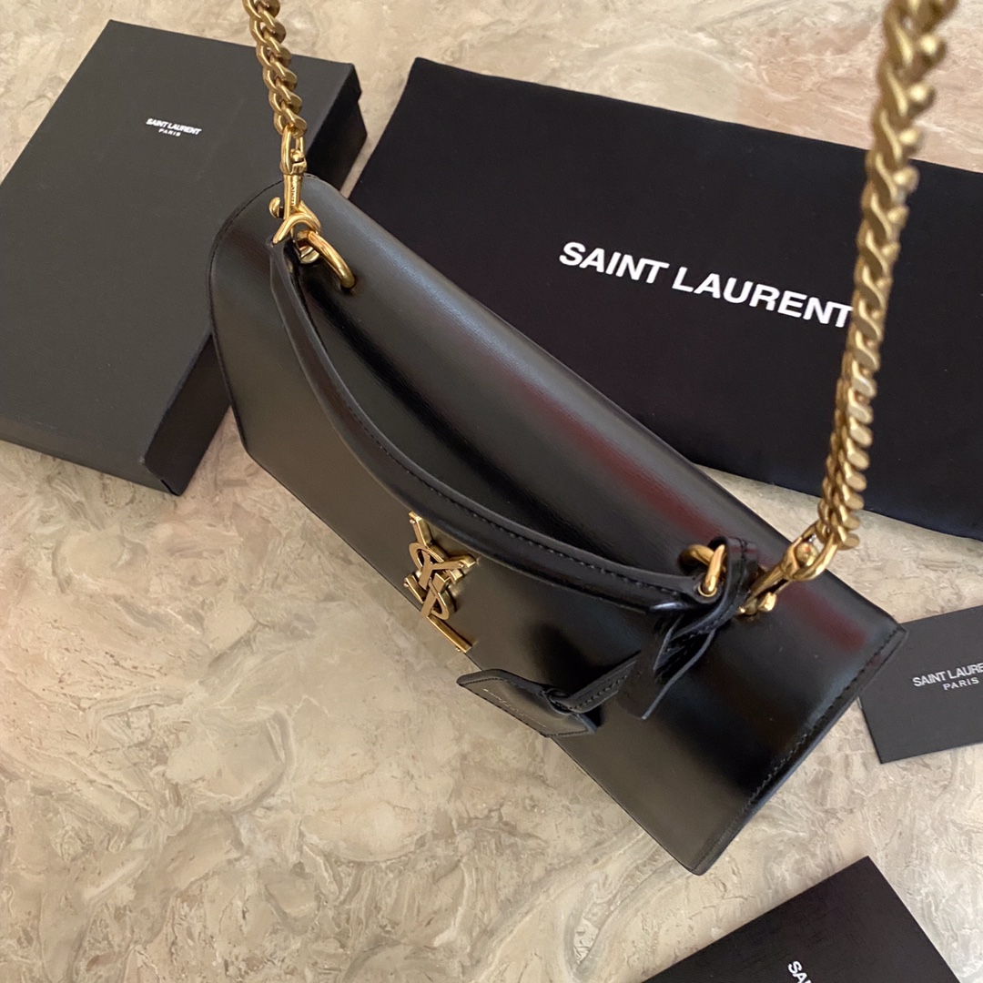 MEDIUM SUNSET SATCHEL IN SMOOTH LEATHER angle 5