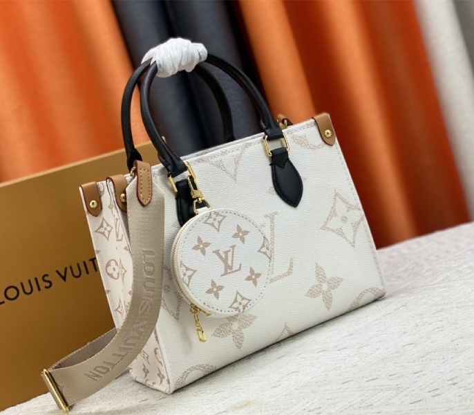 Louis Vuitton Monogram Dune Canvas Onthego PM Tote angle 2
