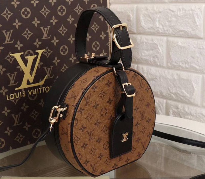 Louis Vuitton Monogram Reverse Canvas Petite Boite Chapeau angle 2
