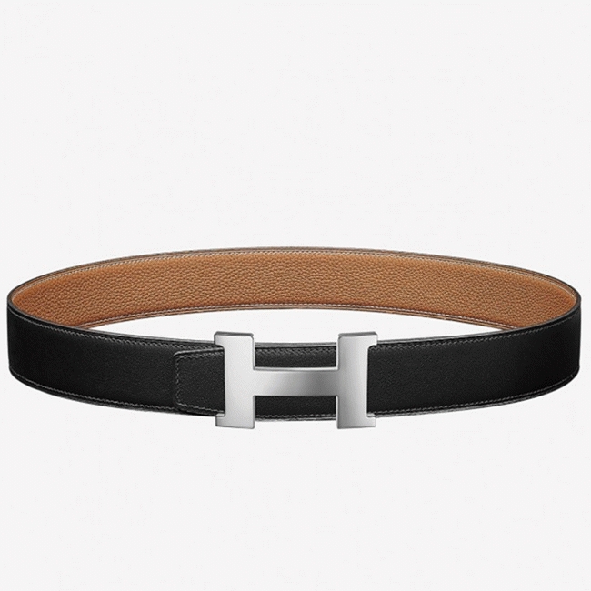 1:1 knockoff Hermes Constance belt buckle in brown shade angle 2