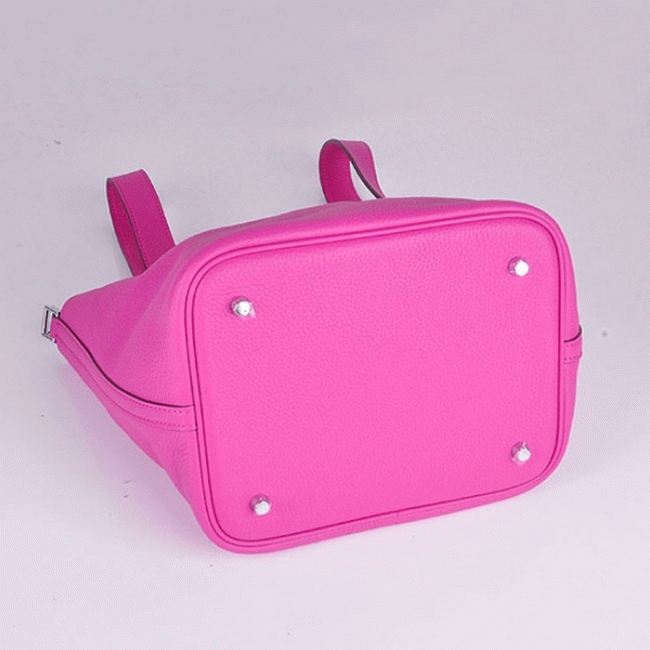 Peach fake Hermes Picotin Lock handbag angle 2