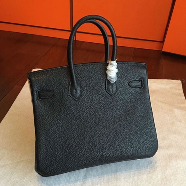 AAAAA Class Black Hermes Birkin 25cm Copy Bag angle 3