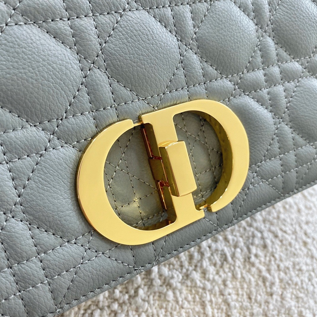 Dior Caro Medium Bag Knockoff in Grey angle 4