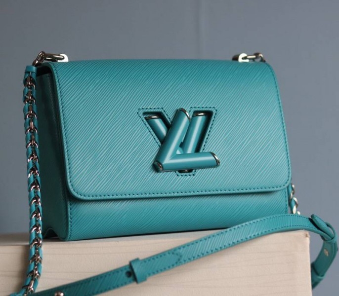 Louis Vuitton Epi Leather Twist MM Bag In Celestial Blue angle 2