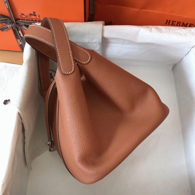 Gold imitation Hermes Picotin Lock 18cm handbag angle 5