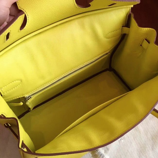 Superior Quality Hermes Birkin 30cm Soufre Replica Bag angle 5
