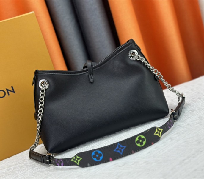 Louis Vuitton X TM CarryAll Vibe BB In Black angle 3